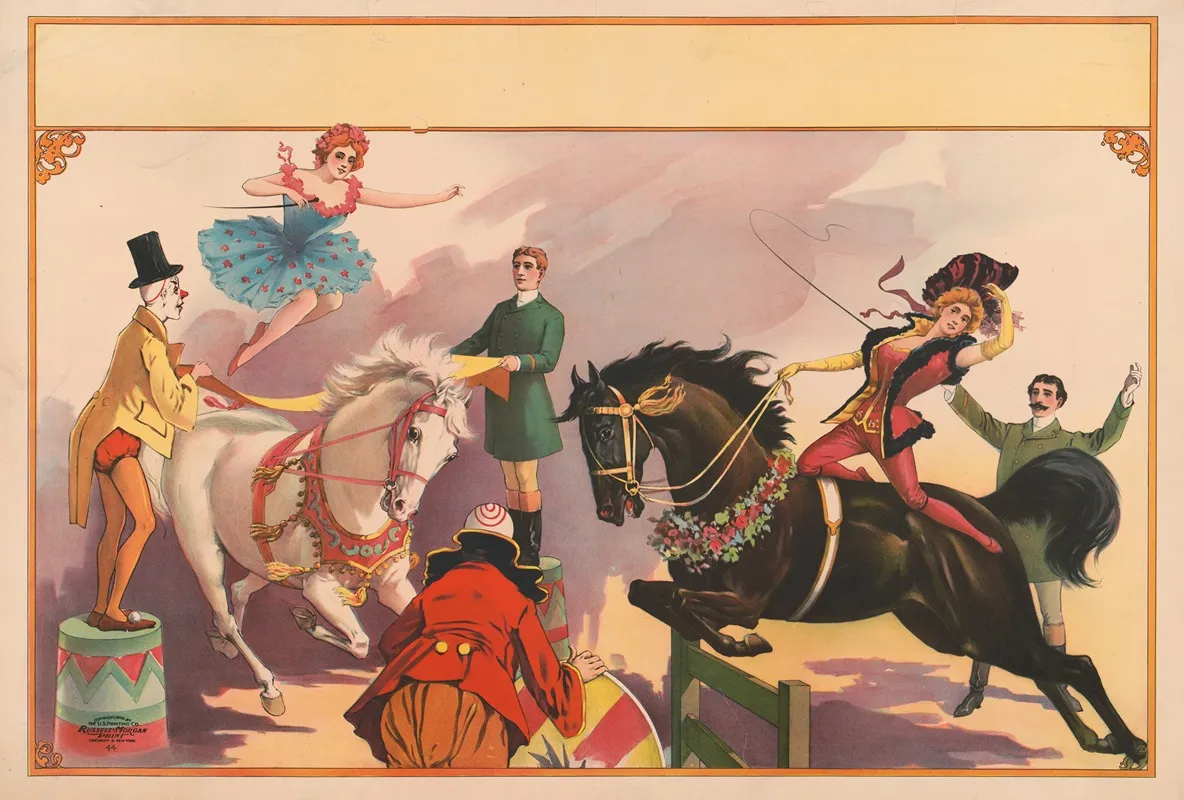 Women Performing On Horseback 2 Wall Art by Russell, Morgan & Co. - High-Resolution Digital Print