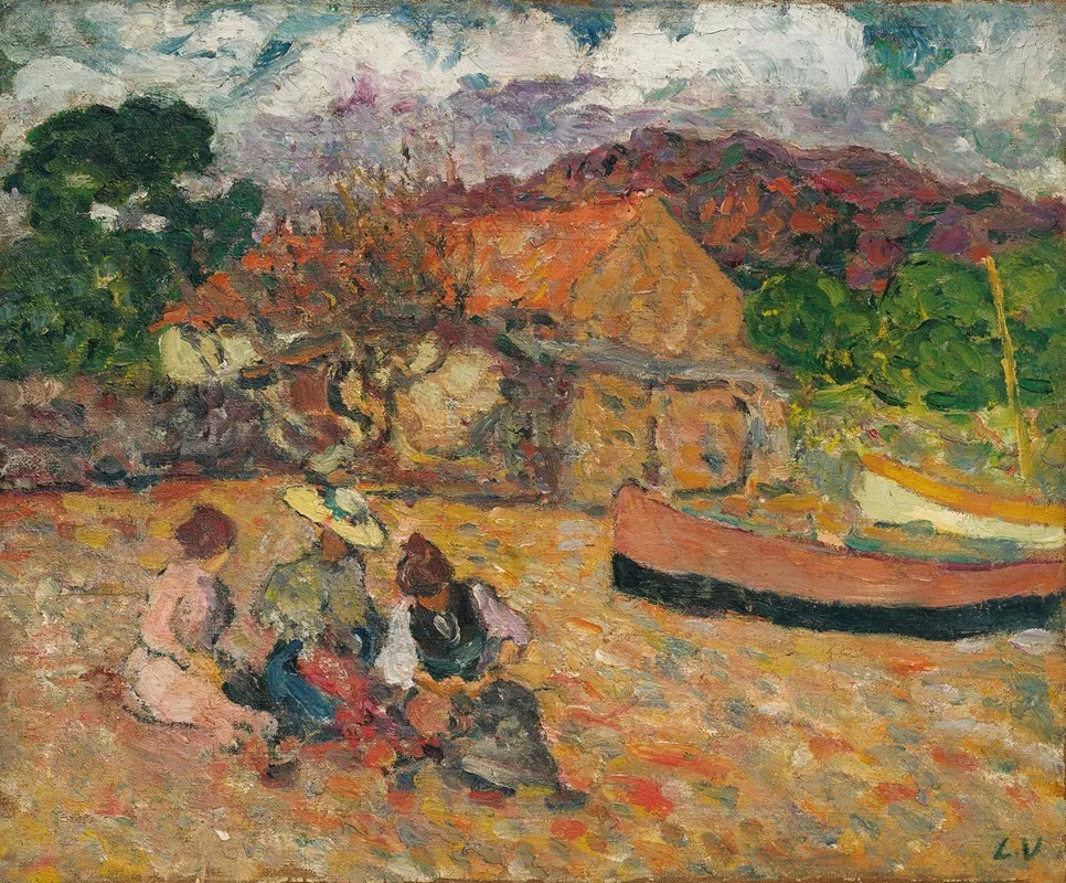 Women Seated On The Beach Wall Art by Louis Valtat - High-Resolution Digital Print