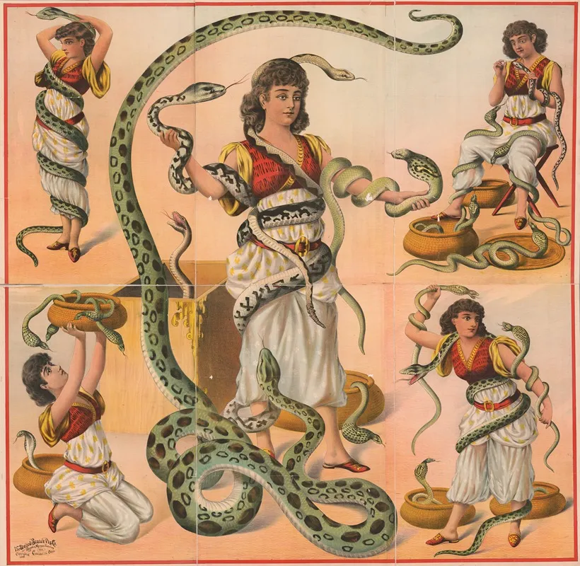 Women Snake Charmers Wall Art by Russell, Morgan &amp; Co. - High-Resolution Digital Print