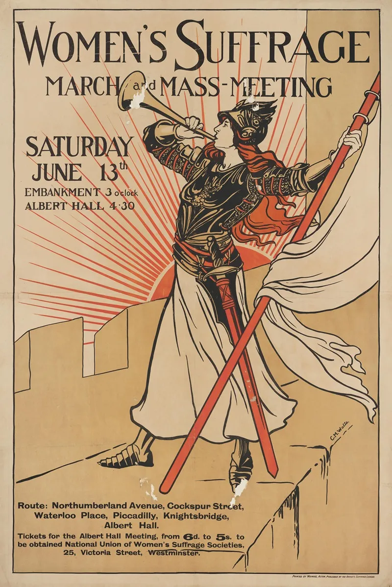 Womens Suffrage March And Mass Meeting Wall Art by Anonymous - High-Resolution Digital Print