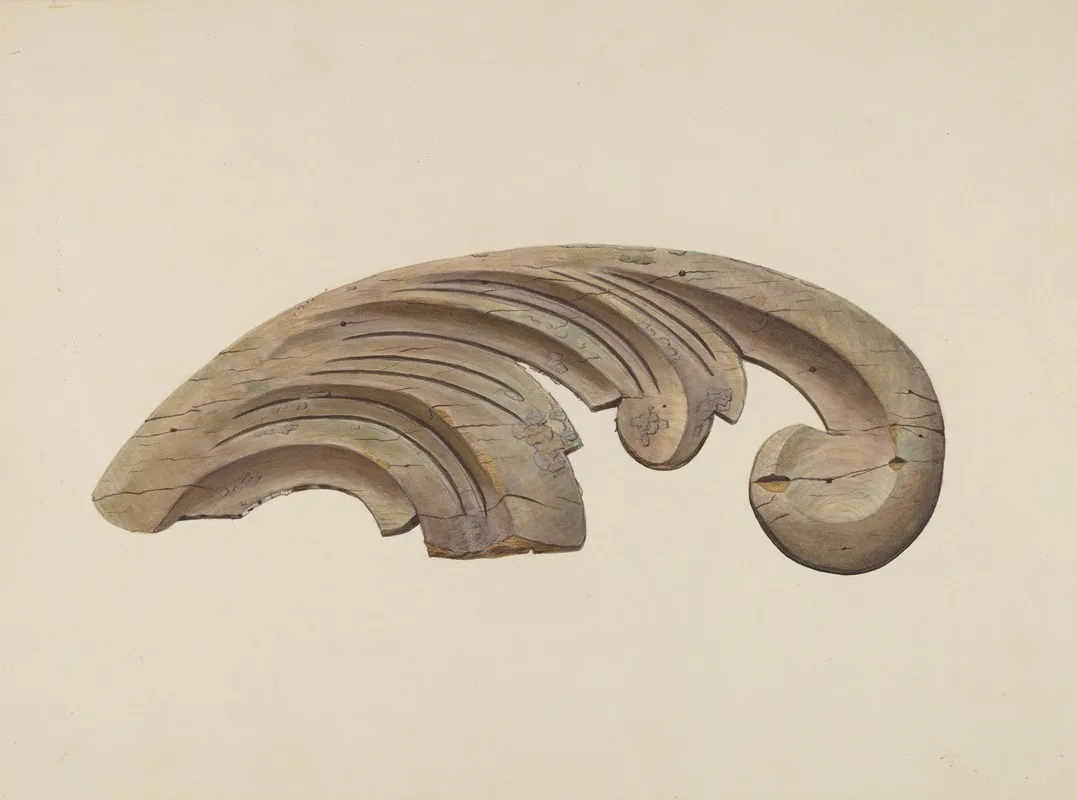 Wood Carving Scroll Wall Art by Clayton Clements - High-Resolution Digital Print