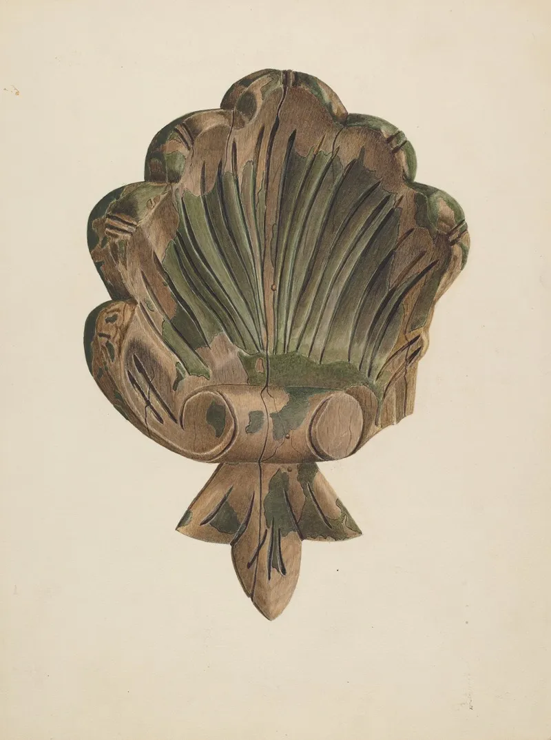 Wood Carving Shell 2 Wall Art by Joseph Ficcadenti - High-Resolution Digital Print