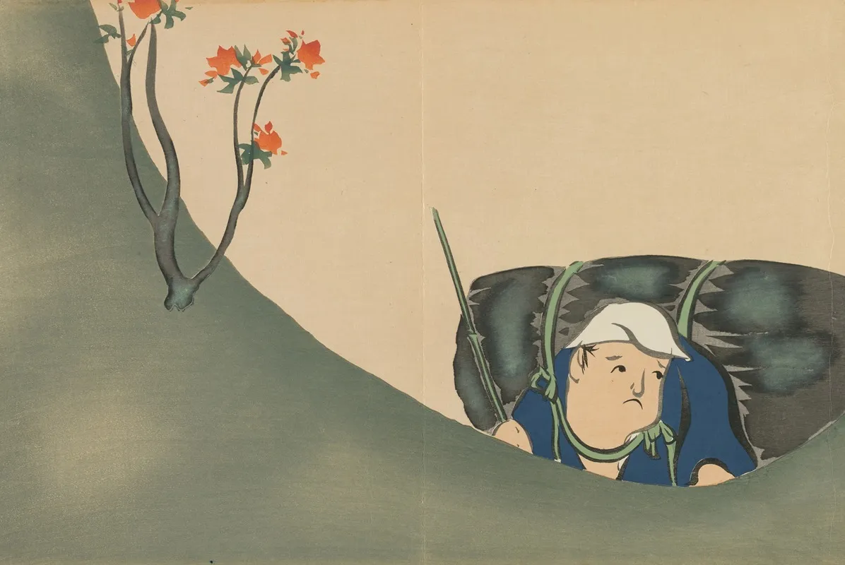 Woodcutter Shomu Wall Art by Kamisaka Sekka - High-Resolution Digital Print