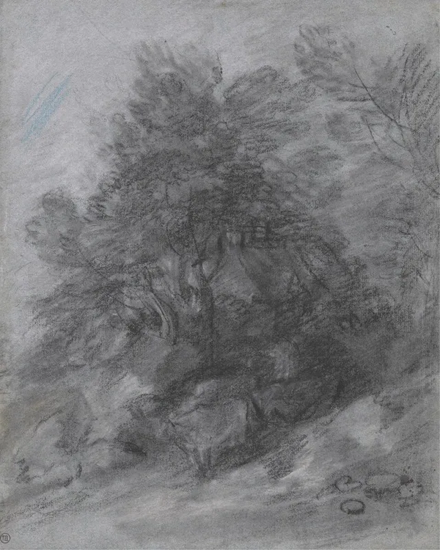Wooded Landscape With Herdsman Cows And Cottage Wall Art by Thomas Gainsborough - High-Resolution Digital Print