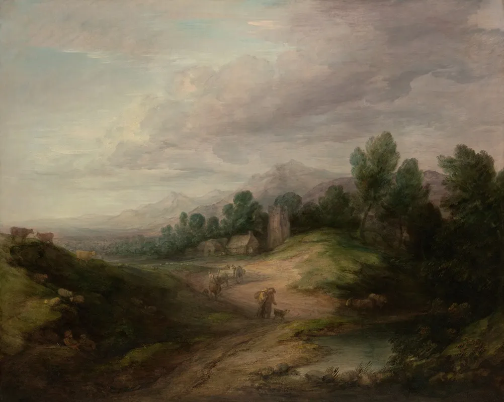 Wooded Upland Landscape Wall Art by Thomas Gainsborough - High-Resolution Digital Print