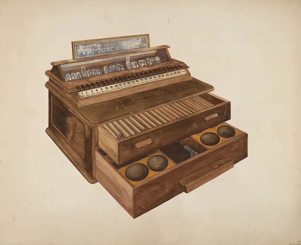 Wooden Cash Register
