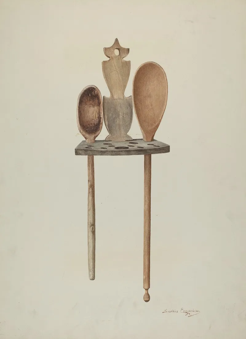 Wooden Spoon Rack