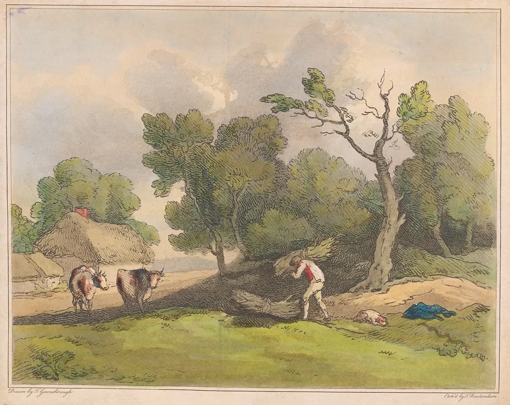 Woodgatherer In A Landscape