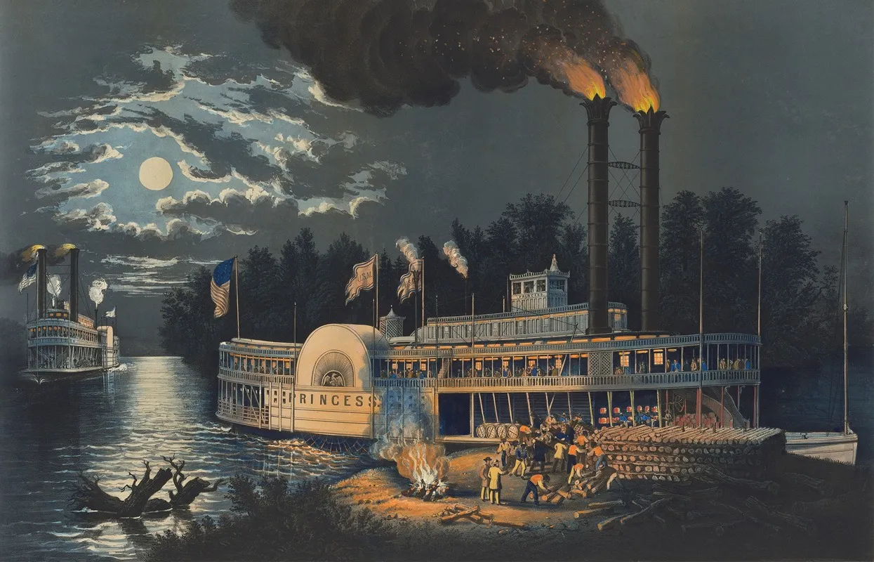 Wooding Up On The Mississippi