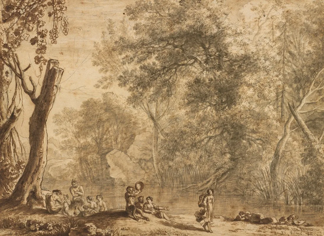 Woodland Landscape With Nymphs And Satyrs