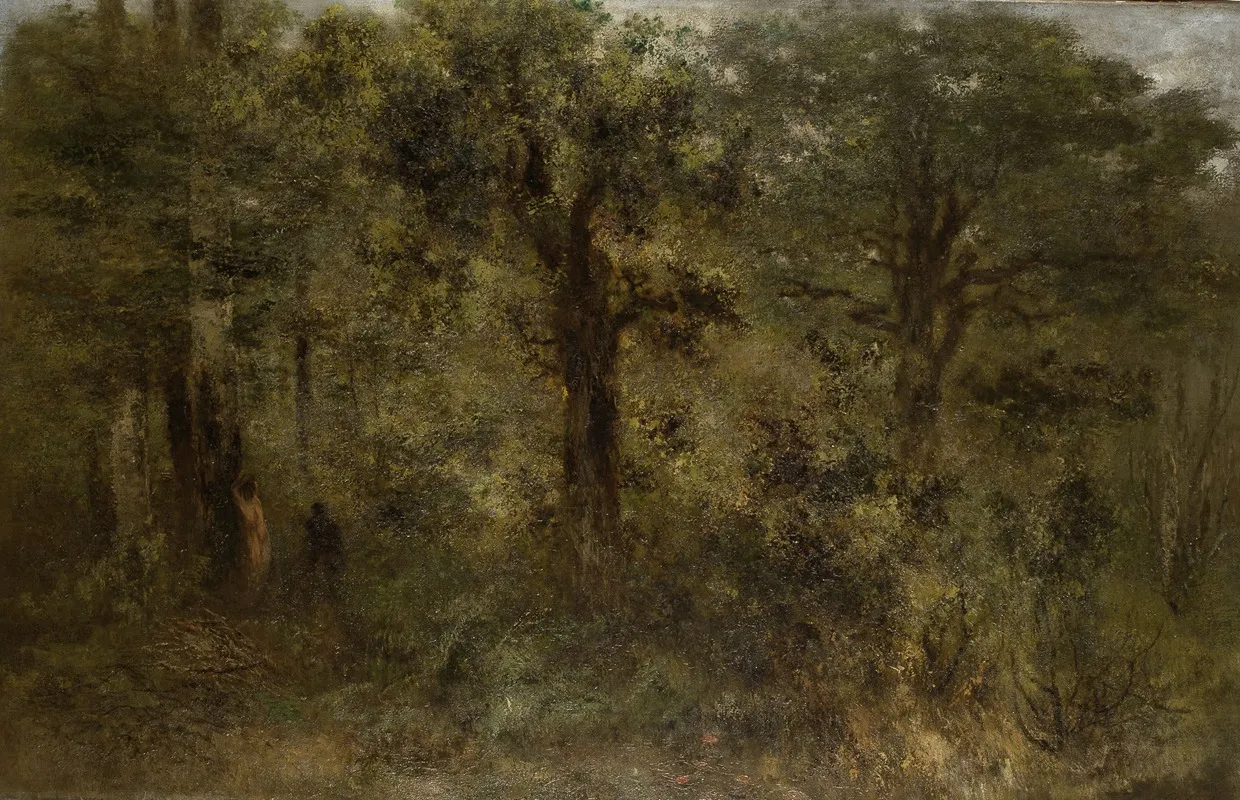 Woodland Scene In Gasny Normandy