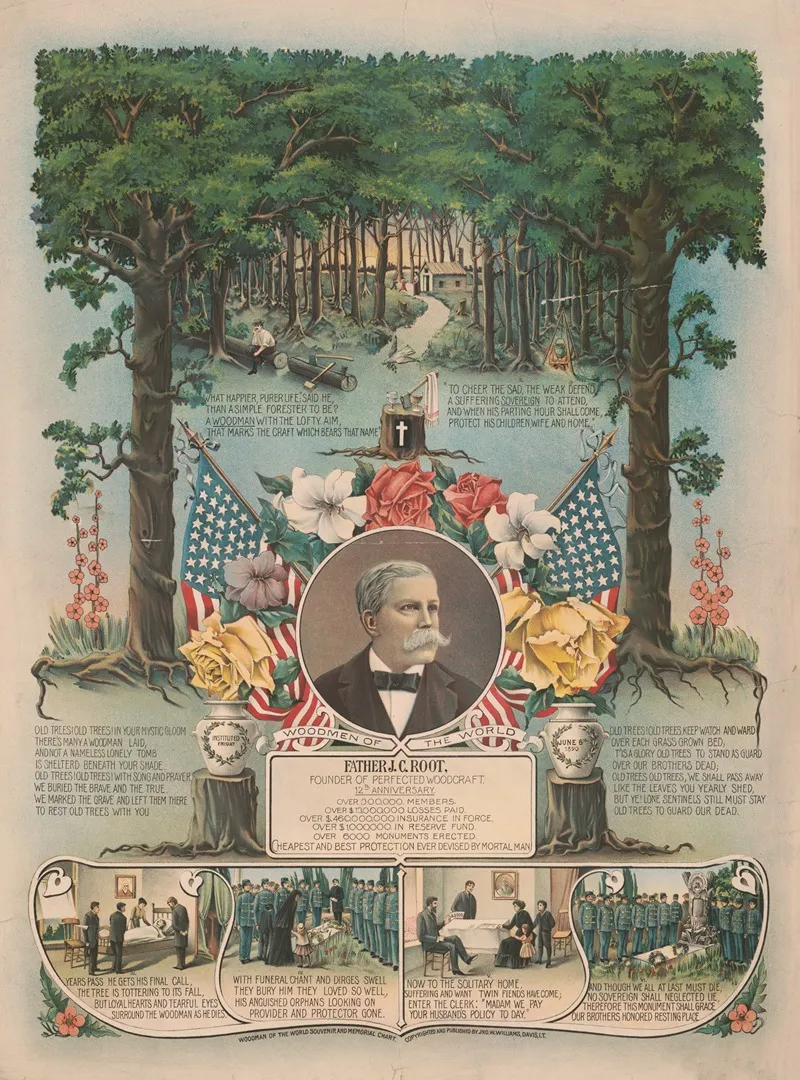 Woodmen Of The World Father J C Root Wall Art by Jno. J. Williams - High-Resolution Digital Print
