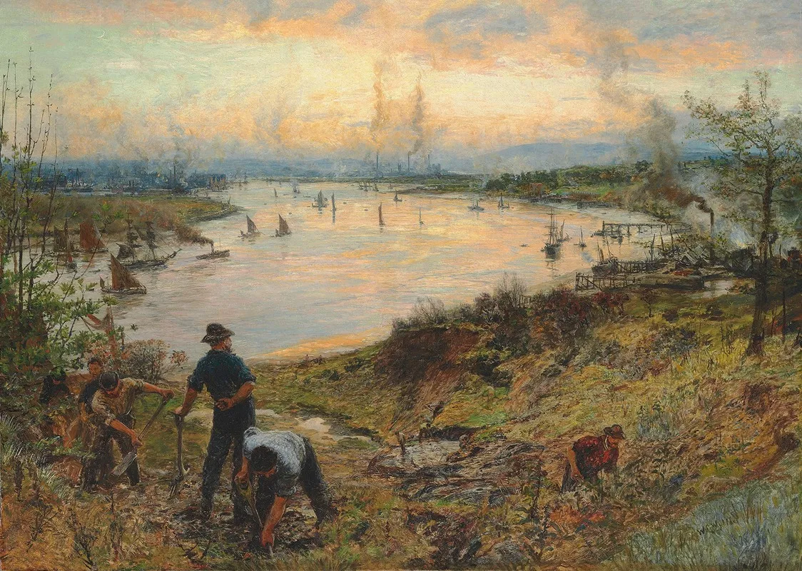 Work A Day England Wall Art by William Lionel Wyllie - High-Resolution Digital Print
