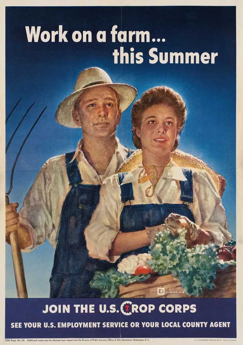 Work On A Farm This Summer Wall Art by Douglass Crockwell - High-Resolution Digital Print