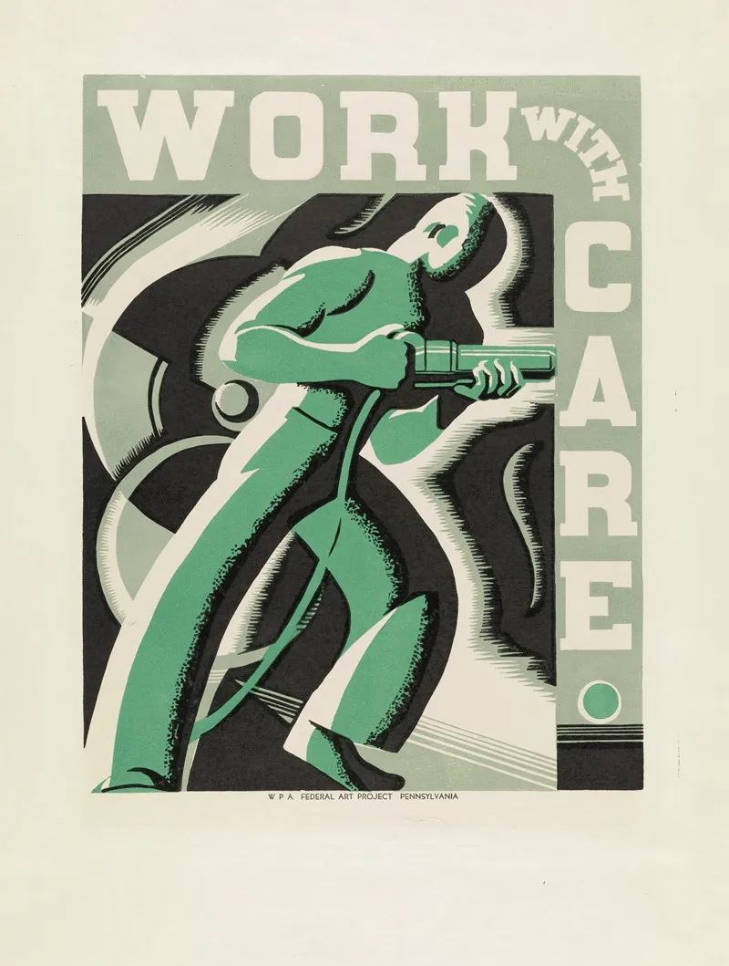 Work With Care 2 Wall Art by Robert Muchley - High-Resolution Digital Print
