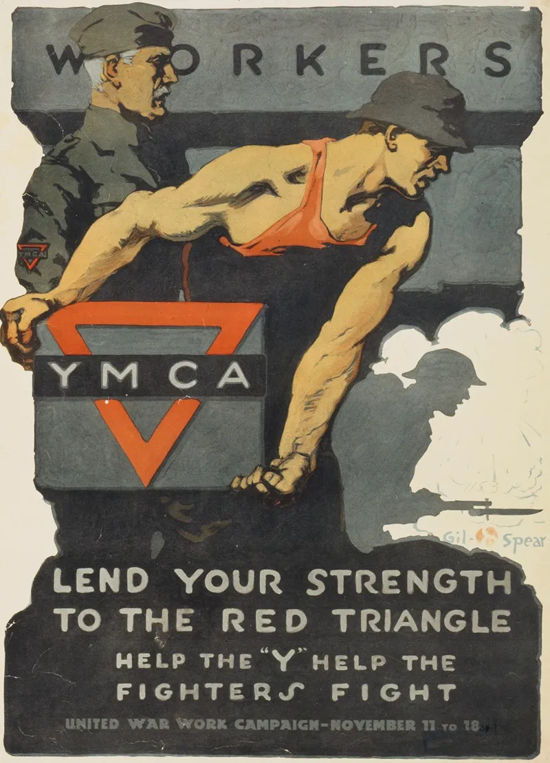 Workers Lend Your Strength To The Red Triangle Wall Art by Gil Spear - High-Resolution Digital Print
