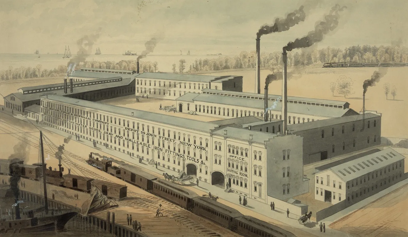 Works Of The Eaton Cole Burnham Co Bridgeport Conn Wall Art by William Arnold Porter - High-Resolution Digital Print
