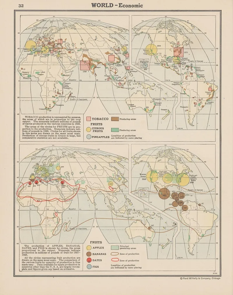 World Economic Tobacco Fruits Wall Art by John Paul Goode - High-Resolution Digital Print