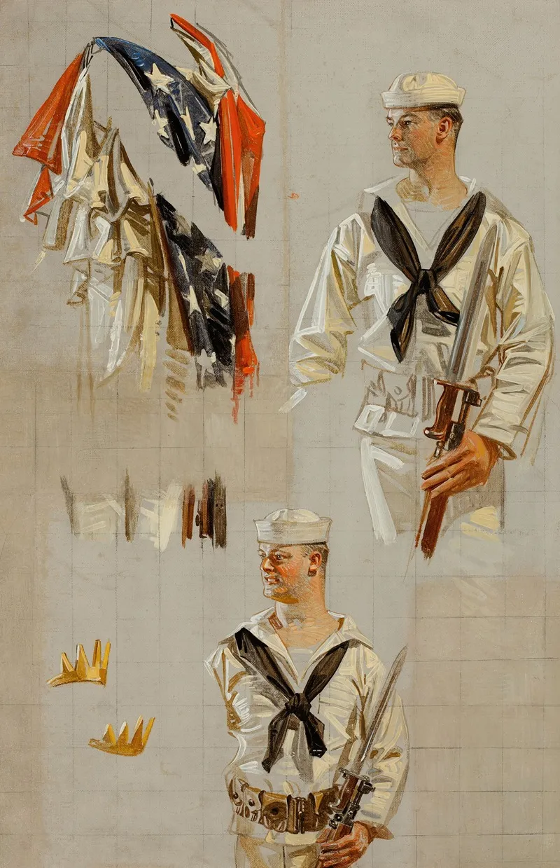 World War I Navy Poster Preliminary Studies