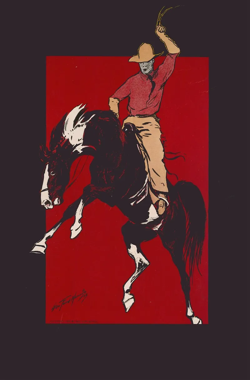Worlds Championship Rough Riding Contest Wall Art by George Ford Morris - High-Resolution Digital Print
