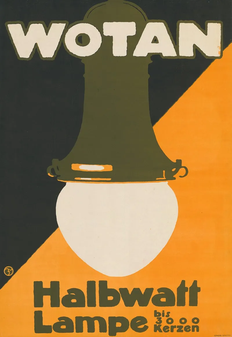 Wotan Halbwatt Lampe Wall Art by Leonhard Friedrich Fries - High-Resolution Digital Print