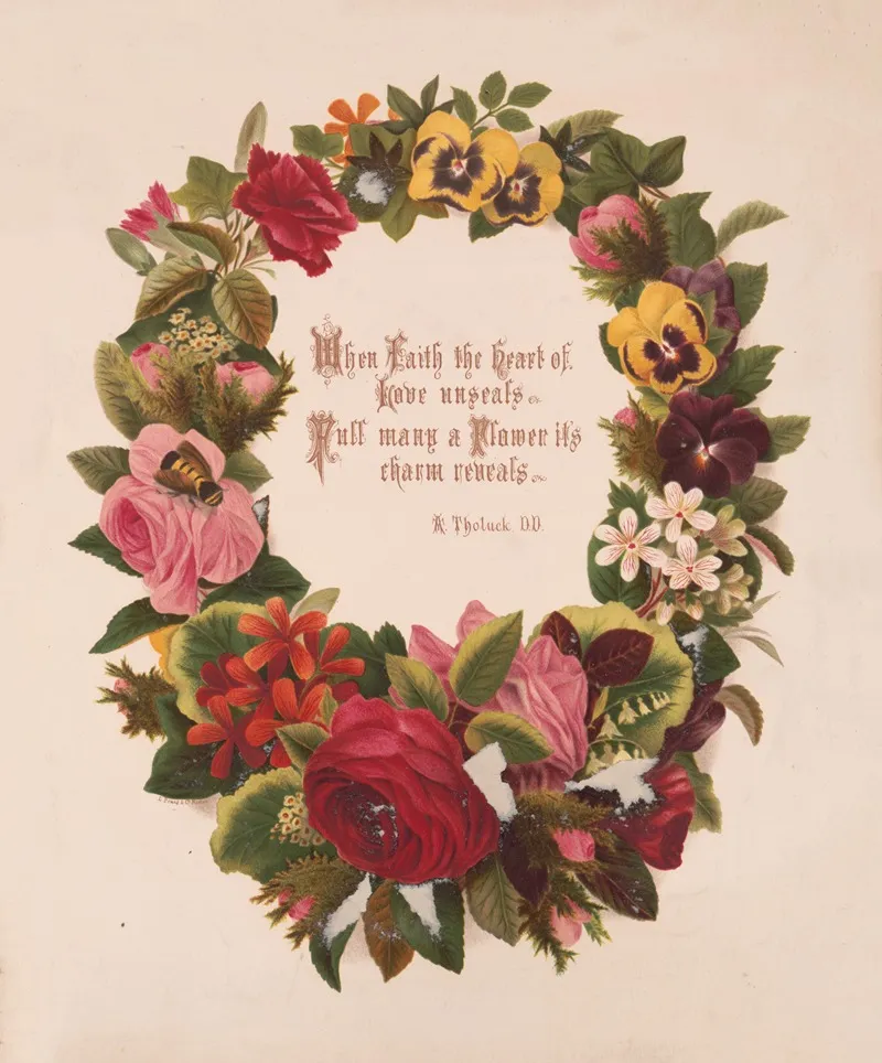 Wreath No 8 Wall Art by Olive E Whitney - High-Resolution Digital Print