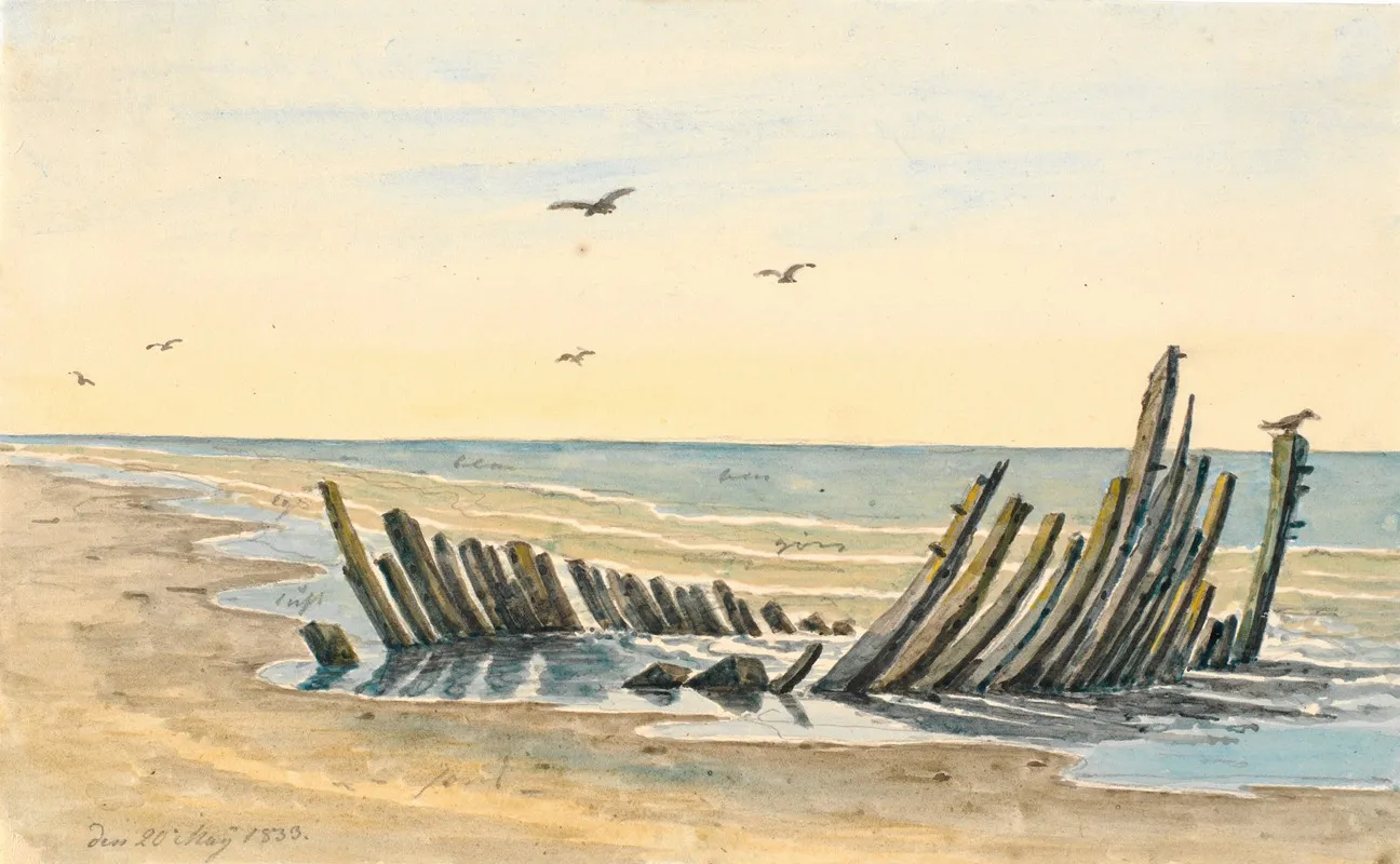 Wreck On The Beach Nordstranden Sank On The 9th Of May 1832