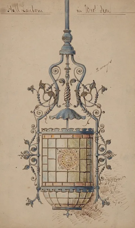 Wrought Iron Hall Lantern Design