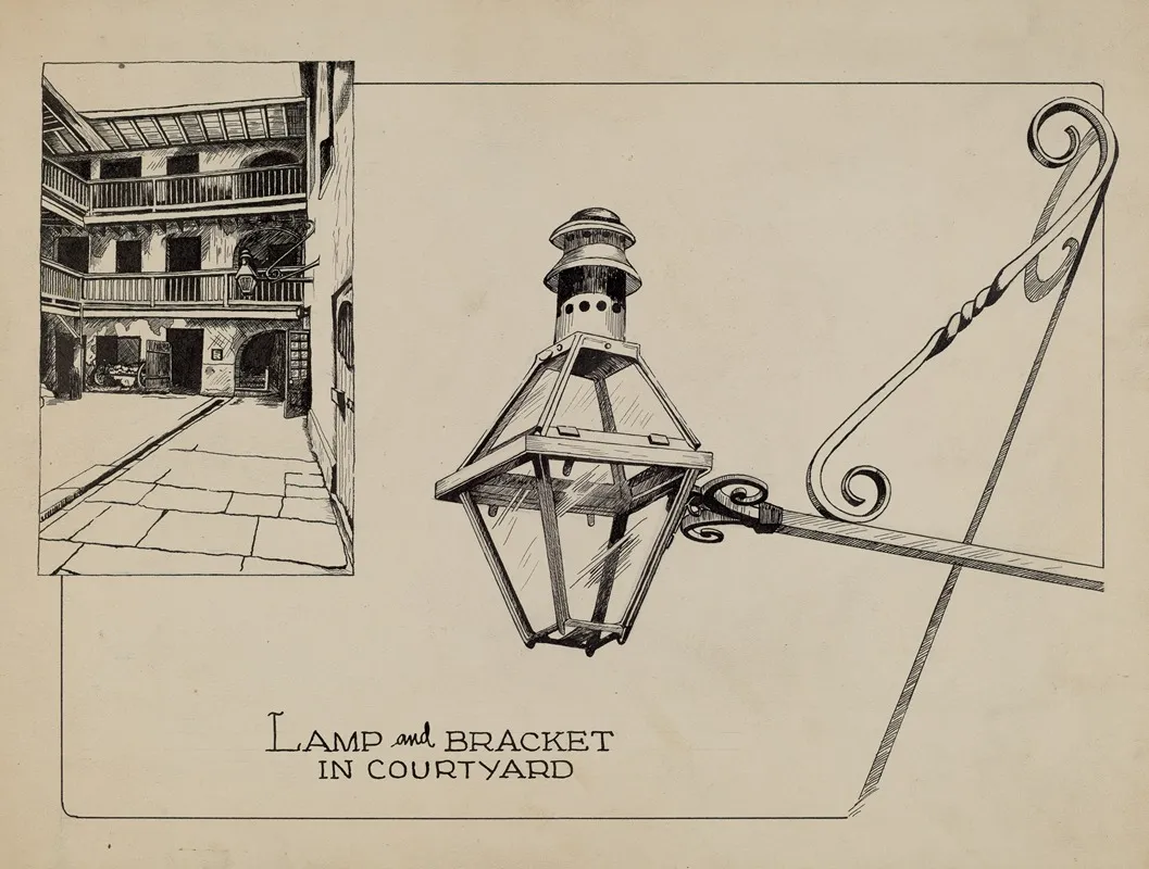 Wrought Iron Lamp
