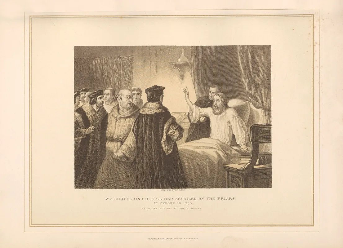 Wycliffe On His Sick Bed Assailed By The Friars George H Thomas Wall Art by Thomas Archer - High-Resolution Digital Print