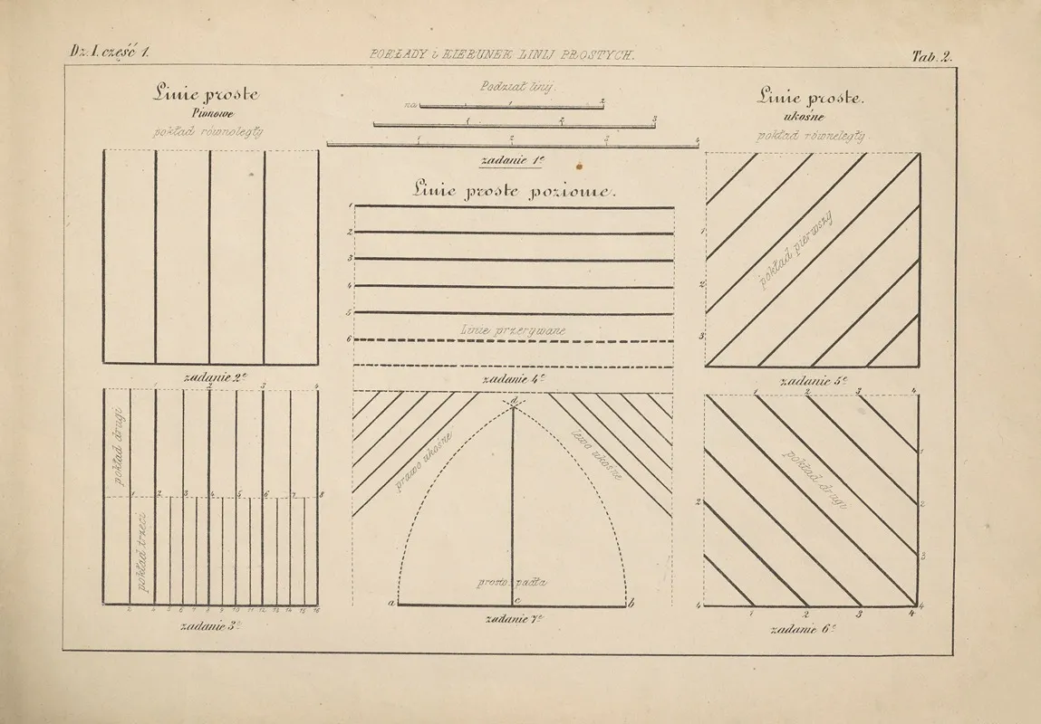 Wzory I Nauka Rysunku Patterns And Drawing Lessons Vol 2 Pl 03 Wall Art by Jan Feliks Piwarski - High-Resolution Digital Print
