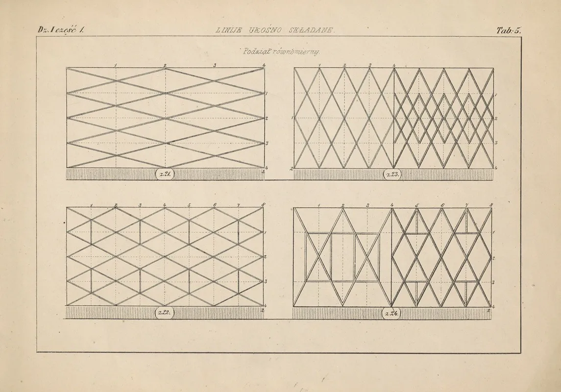 Wzory I Nauka Rysunku Patterns And Drawing Lessons Vol 2 Pl 06 Wall Art by Jan Feliks Piwarski - High-Resolution Digital Print