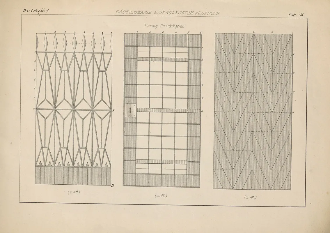 Wzory I Nauka Rysunku Patterns And Drawing Lessons Vol 2 Pl 14 Wall Art by Jan Feliks Piwarski - High-Resolution Digital Print