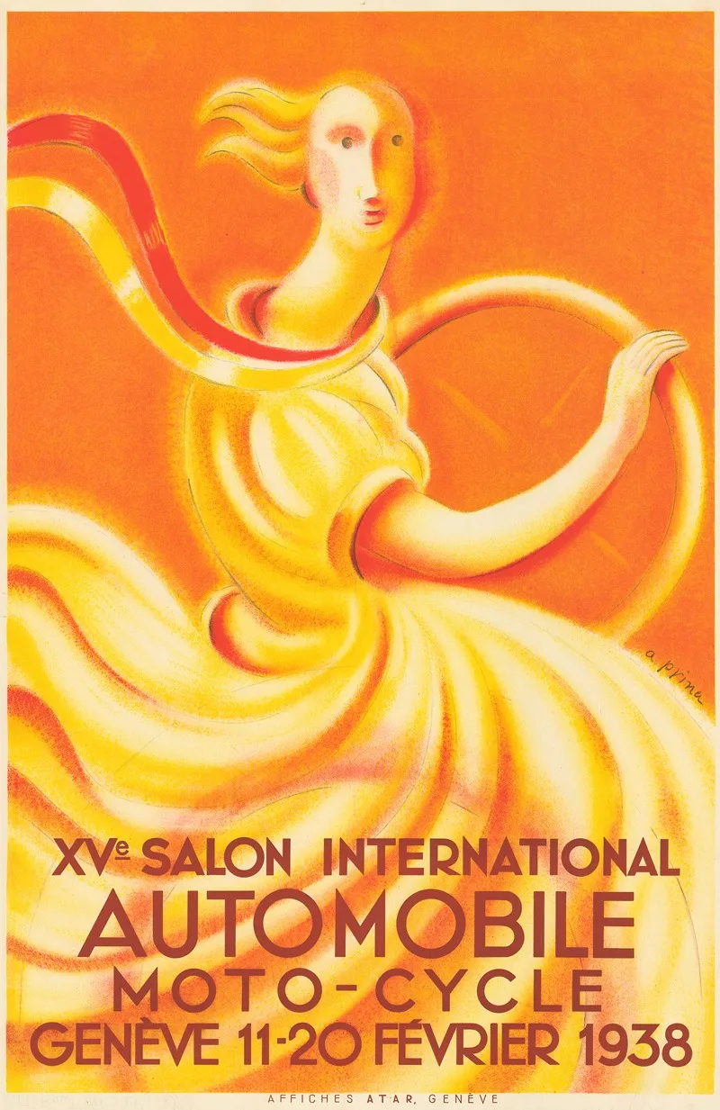 Xve Salon International Automobile Moto Cycle Geneve Wall Art by André Julien Prina - High-Resolution Digital Print