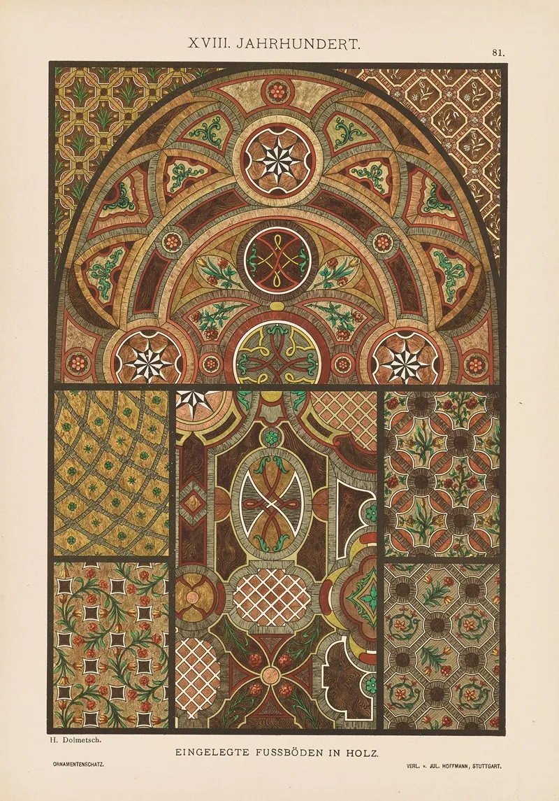 Xviii Jahrhundert Eingelegte Fussboden In Holz Wall Art by Heinrich Dolmetsch - High-Resolution Digital Print