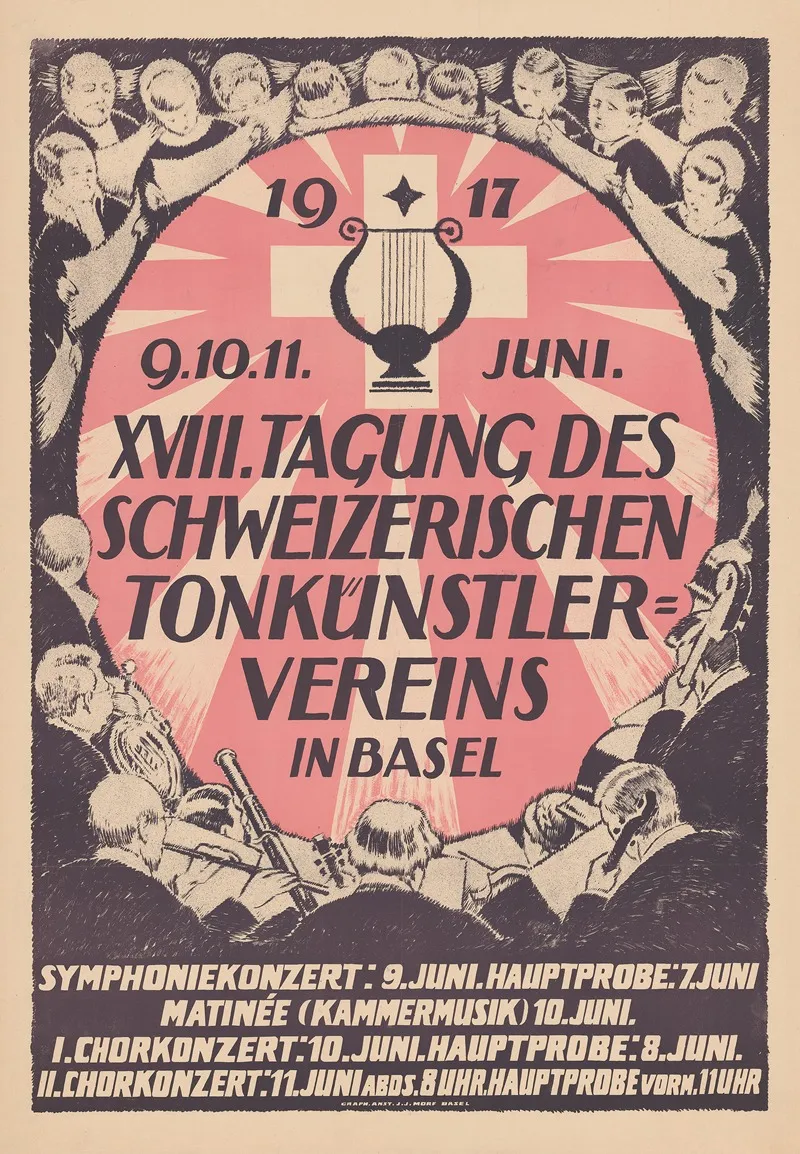Xviii Tagung Des Schweizerischen Tonkunstlervereins In Basel Wall Art by Burkhard Mangold - High-Resolution Digital Print