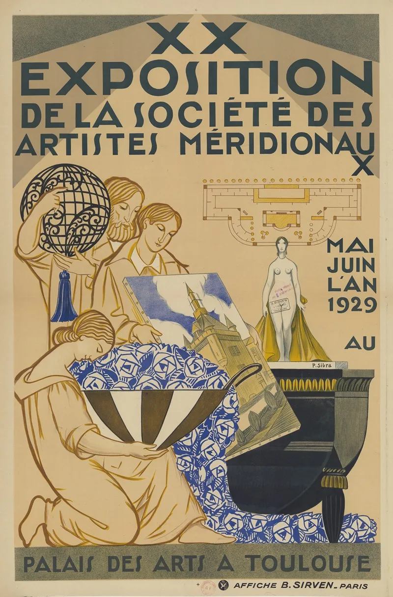 Xx Exposition De La Societe Des Artistes Meridionaux Mai Juin Lan 1929 Au Palais Des Arts A Toulouse Wall Art by Paul Sibra - High-Resolution Digital Print