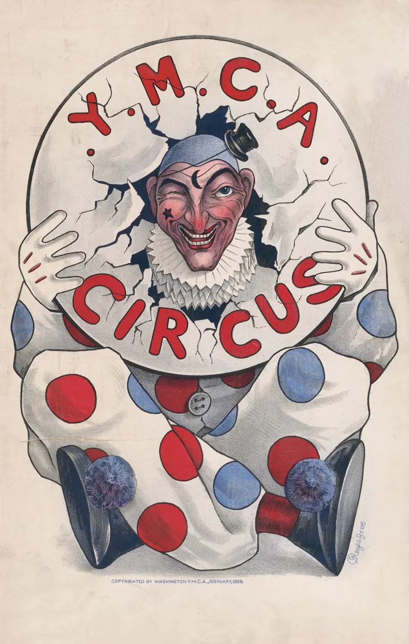 Y M C A Circus Wall Art by Andrew B. Graham, Lith. - High-Resolution Digital Print