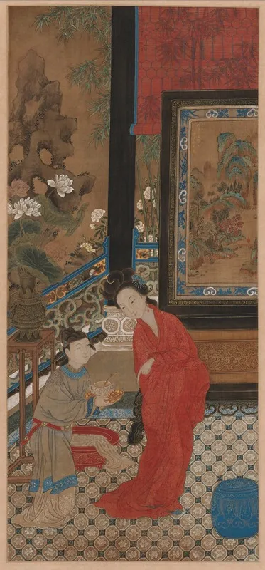Yang Guifei Leaving The Bath 2 Wall Art by China, Qing dynasty - High-Resolution Digital Print