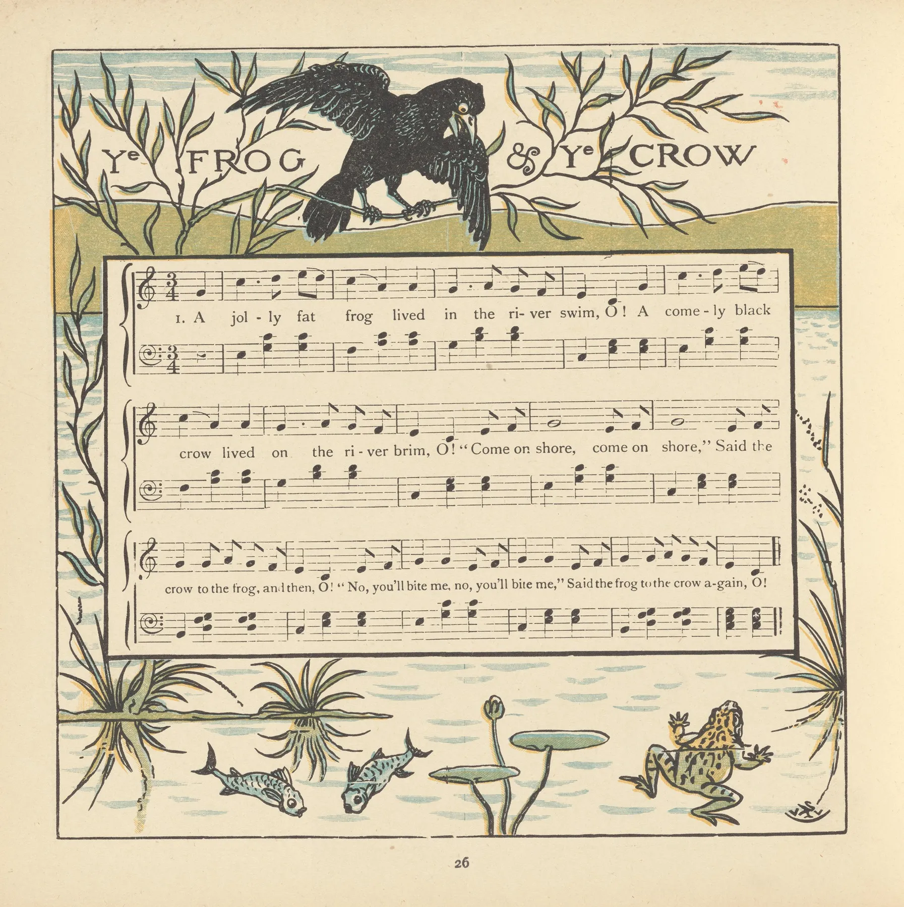 Ye Frog And Ye Crow 2 Wall Art by Walter Crane - High-Resolution Digital Print