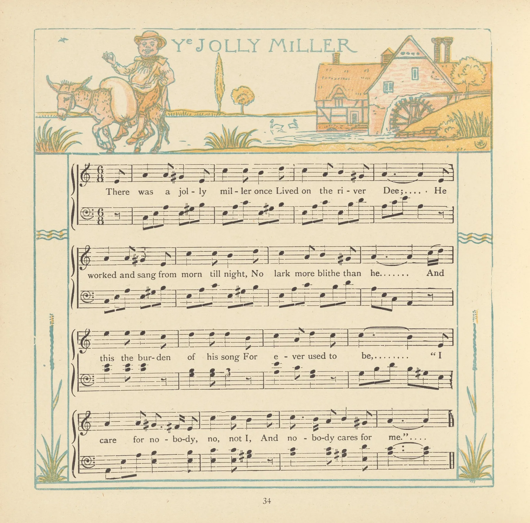 Ye Jolly Miller Wall Art by Walter Crane - High-Resolution Digital Print