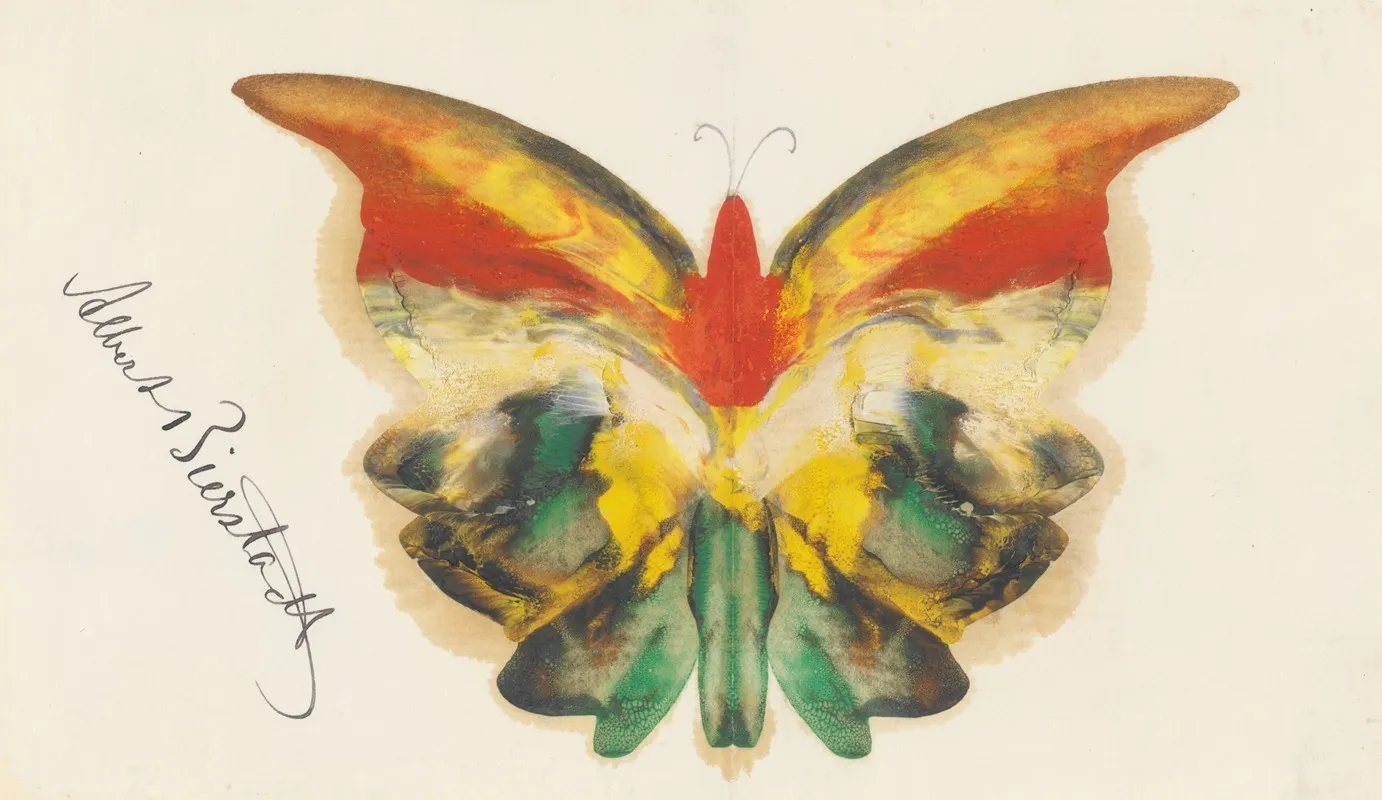 Yellow Butterfly Wall Art by Albert Bierstadt - High-Resolution Digital Print