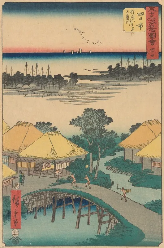Yokkaichi Wall Art by Utagawa Hiroshige - High-Resolution Digital Print