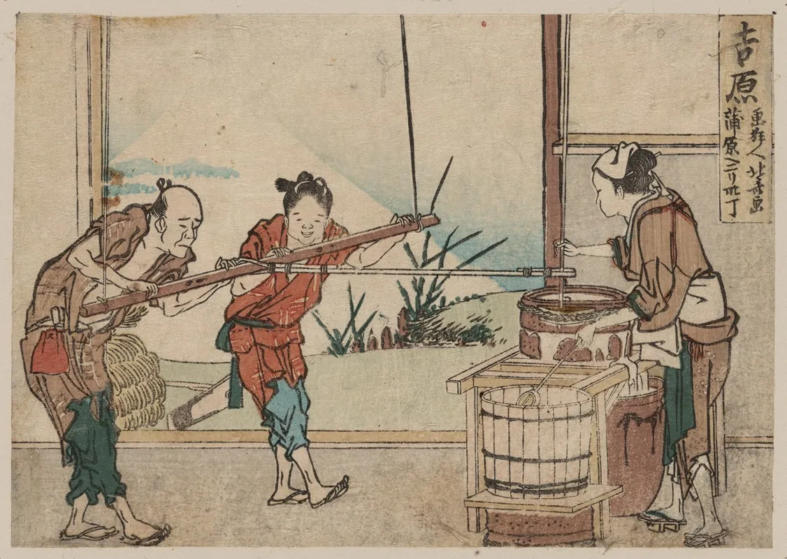 Yoshiwara 3 Wall Art by Katsushika Hokusai - High-Resolution Digital Print