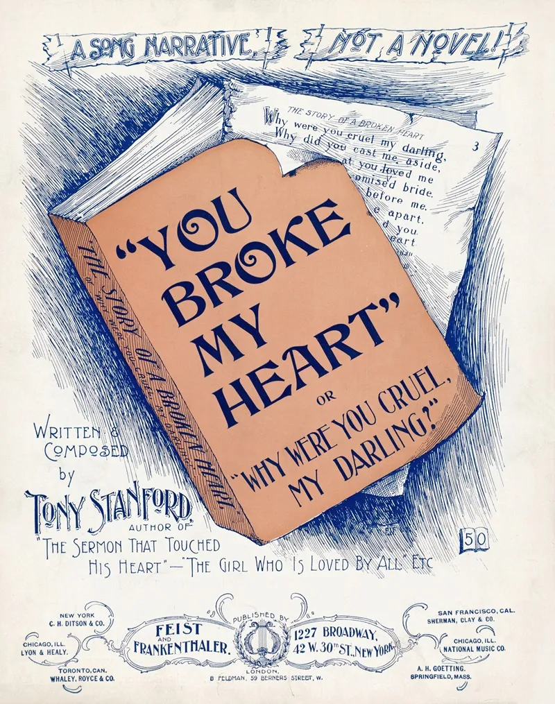 You Broke My Heart Wall Art by Anonymous - High-Resolution Digital Print