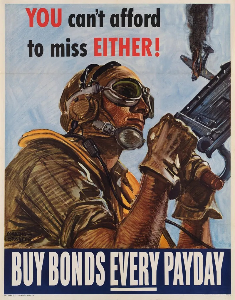 You Cant Afford To Miss Either Buy War Bonds Every Payday Wall Art by Martha Sawyers - High-Resolution Digital Print