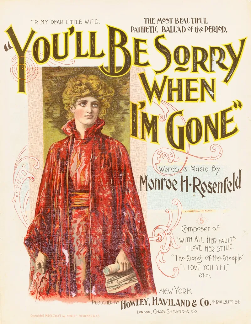 You Will Be Sorry When Im Gone Wall Art by Anonymous - High-Resolution Digital Print