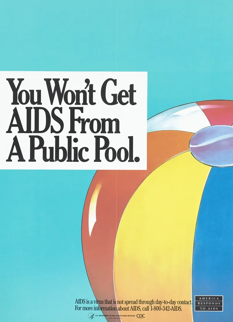 You Wont Get Aids From A Public Pool Wall Art by Centers for Disease Control and Prevention - High-Resolution Digital Print