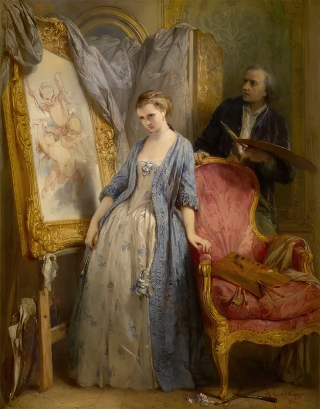 Young Artist Daydreaming Wall Art by Gustaf Wappers - High-Resolution Digital Print