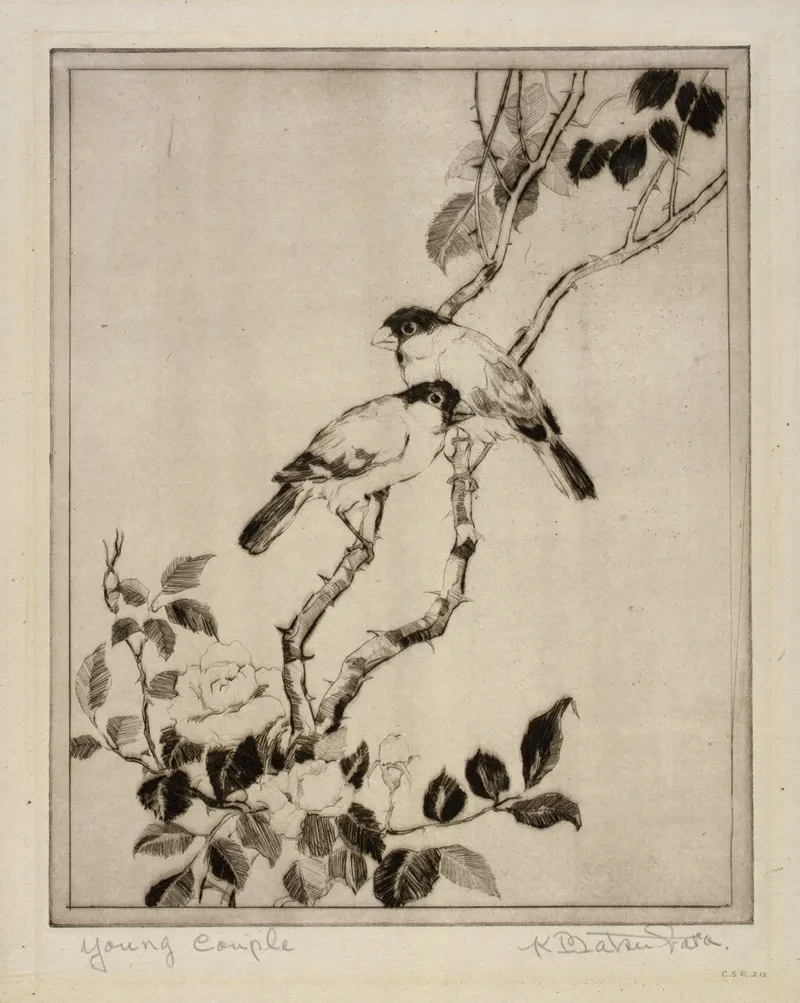 Young Couple Wall Art by Kazuo Matsubara - High-Resolution Digital Print